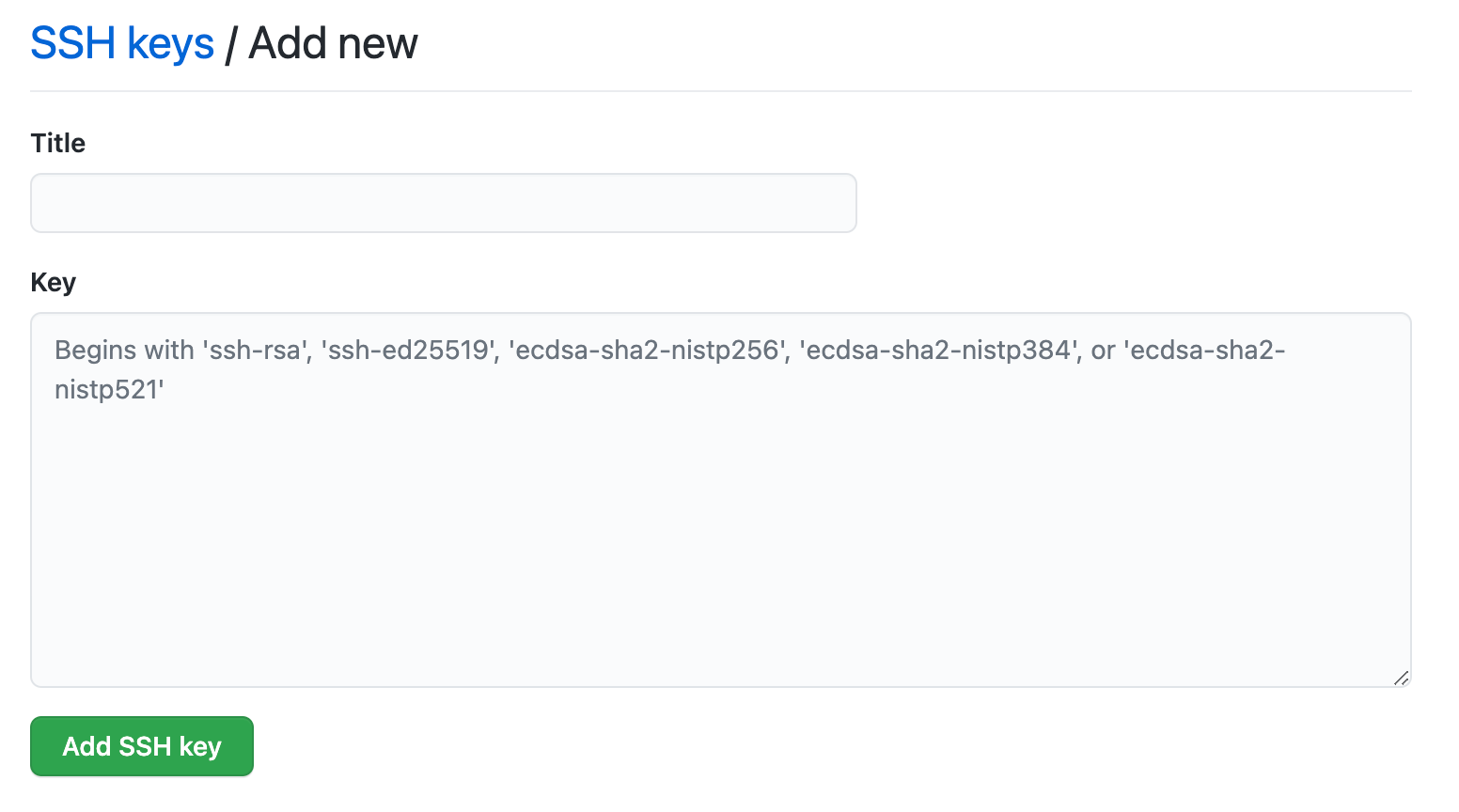 SSH Keyの値をGitHubに登録する